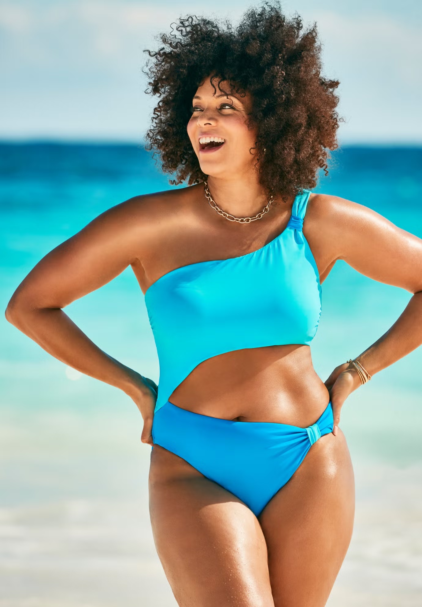 Adjustable One Shoulder One Piece