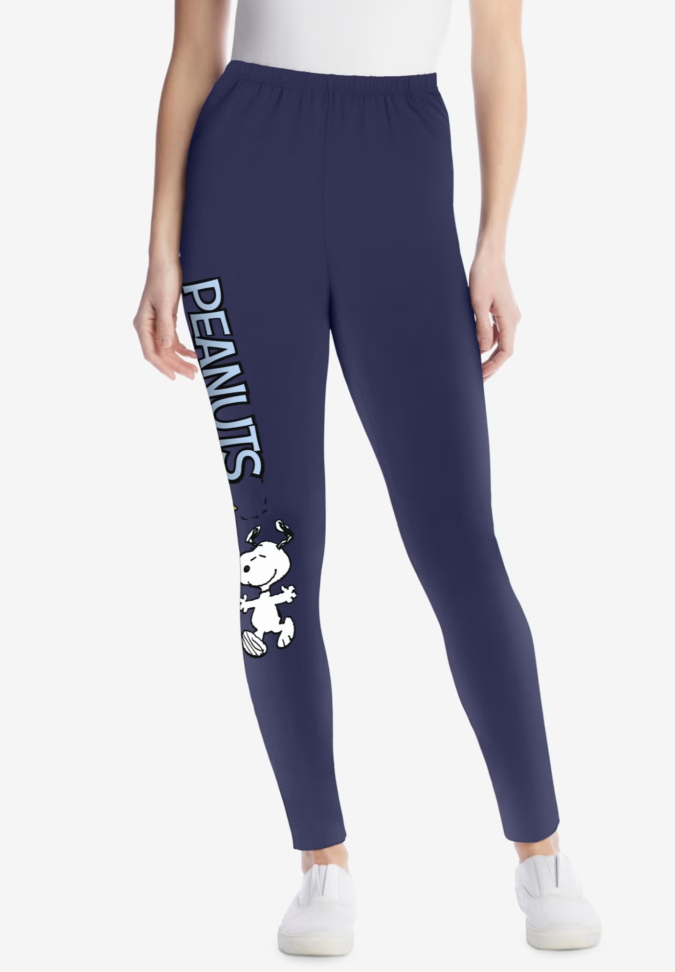 Peanuts Women's Navy Leggings Peanuts Snoopy Placed