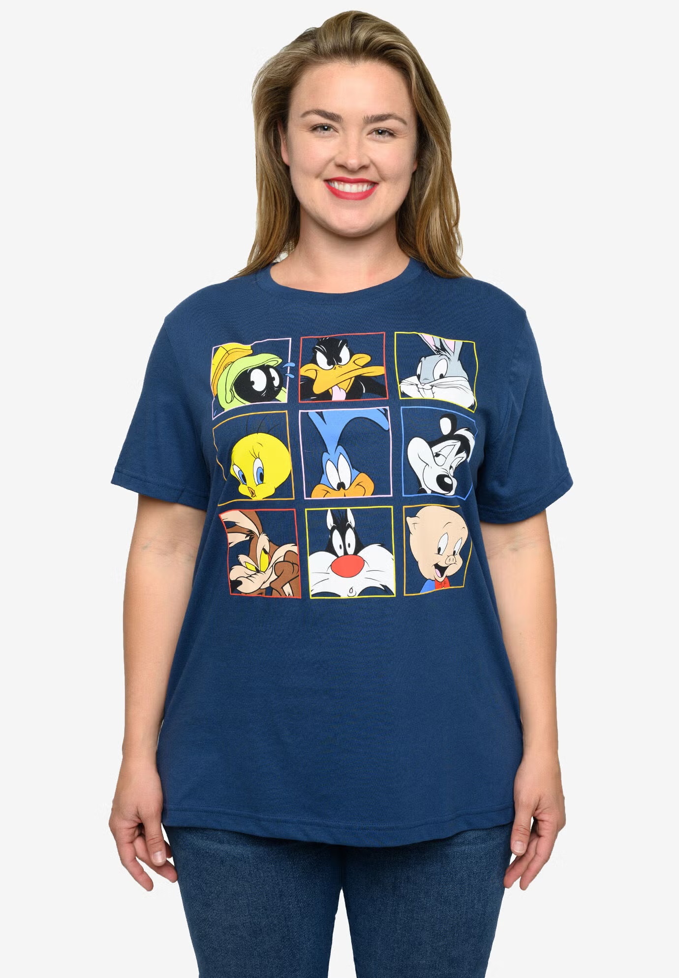 Women'S Looney Tunes Classic Characters T-Shirt Blue T-Shirt