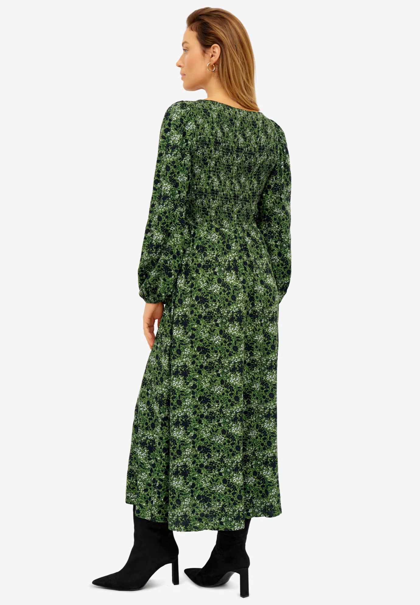 Smocked Bodice Tiered Midi Dress 3 Smocked Bodice Tiered Midi Dress