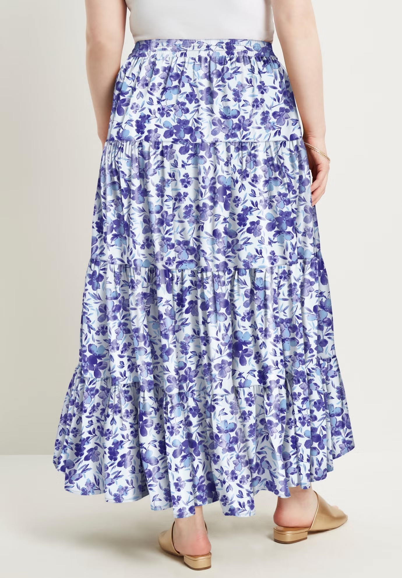 Tiered Midi Skirt Fluentcurve — free download
