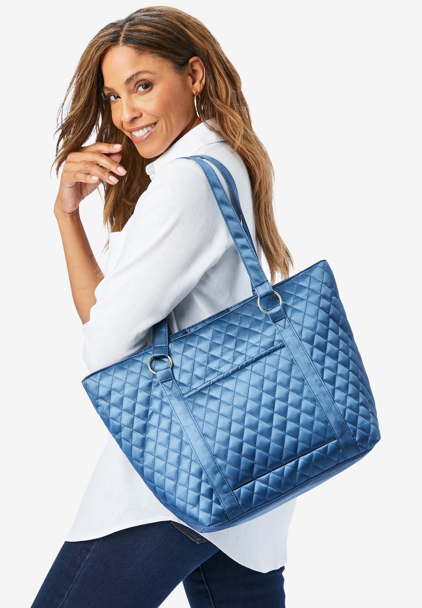 Quilted Metallic Tote Set