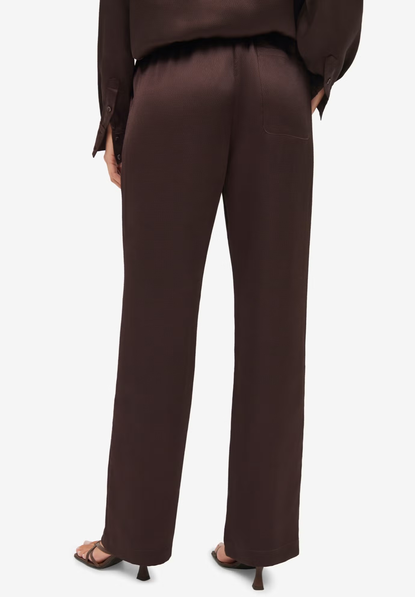 Satin Wide Leg Pull-On Pant 3 Satin Wide Leg Pull-On Pant