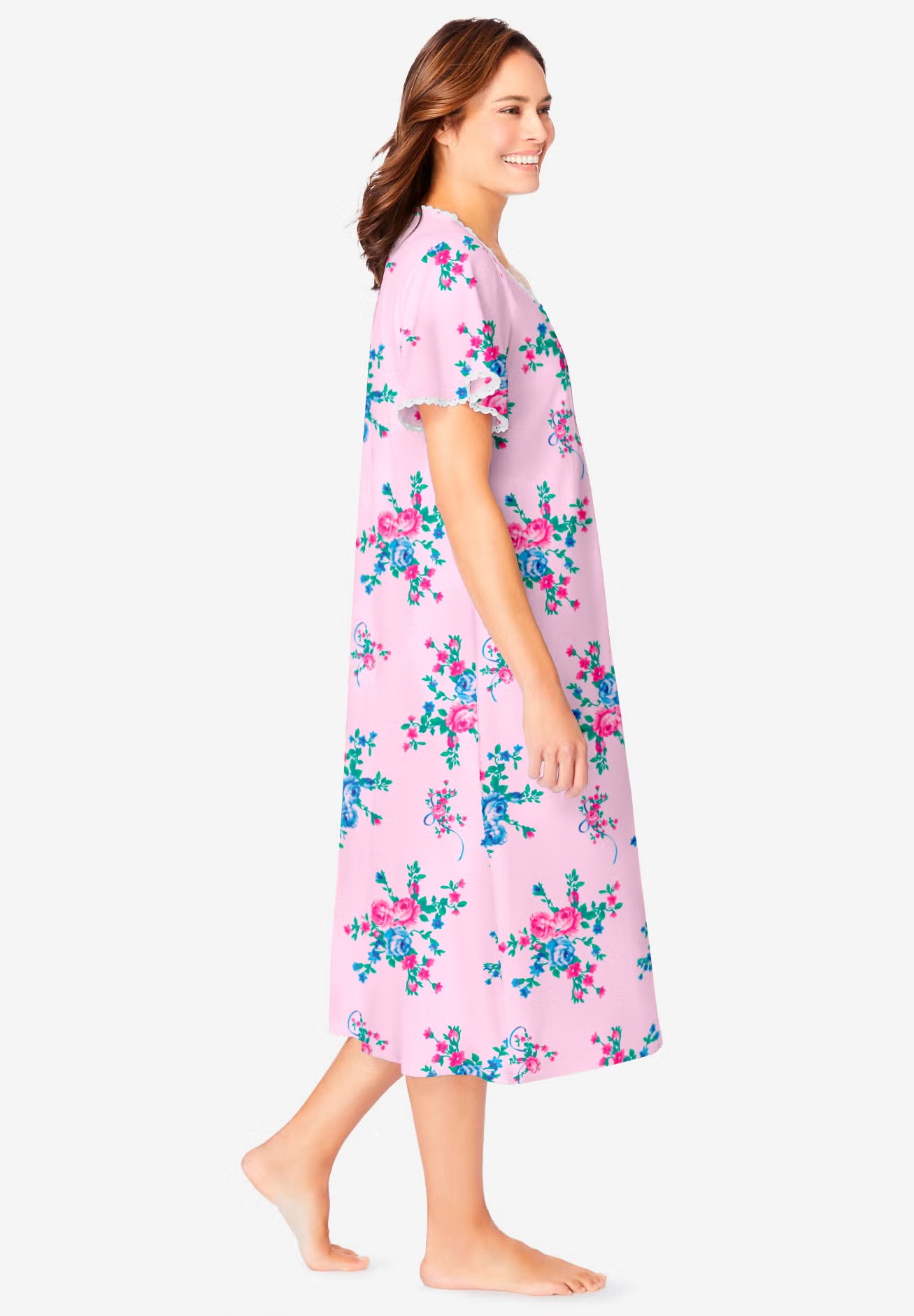 Short Pintuck Knit Gown 4 Short Pintuck Knit Gown