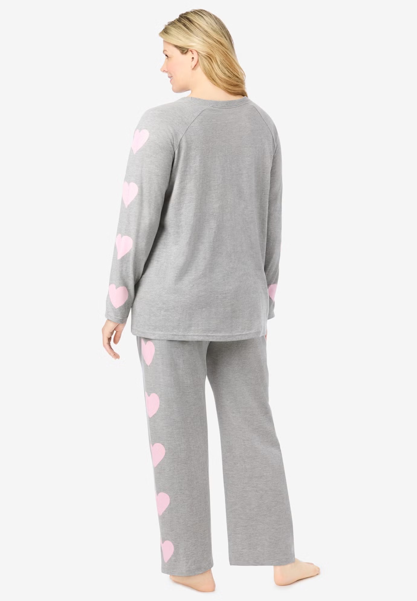 Dreams & Co? Side Print Pajama Set 3 Dreams & Co? Side Print Pajama Set
