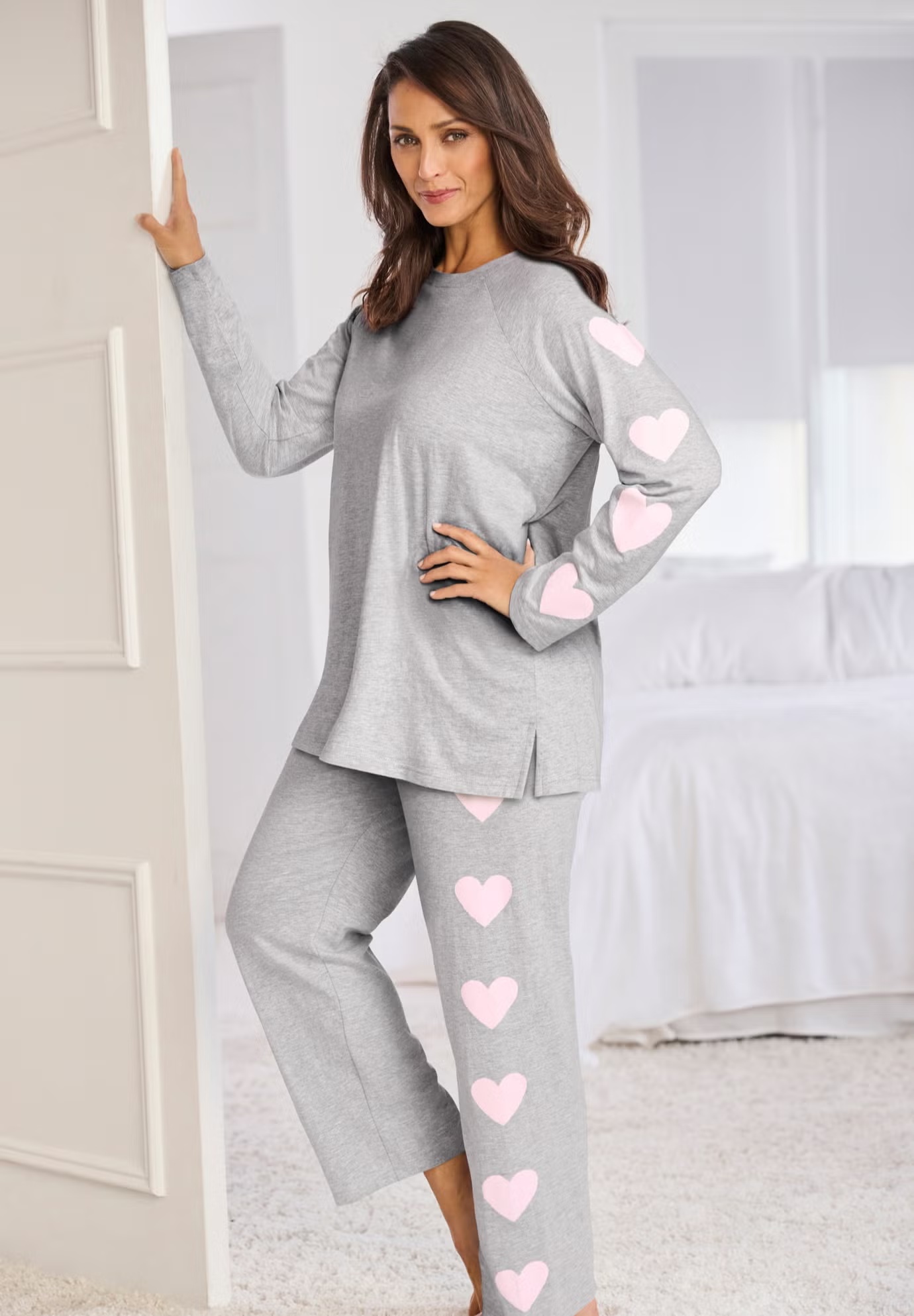 Dreams & Co? Side Print Pajama Set 6 Dreams & Co? Side Print Pajama Set