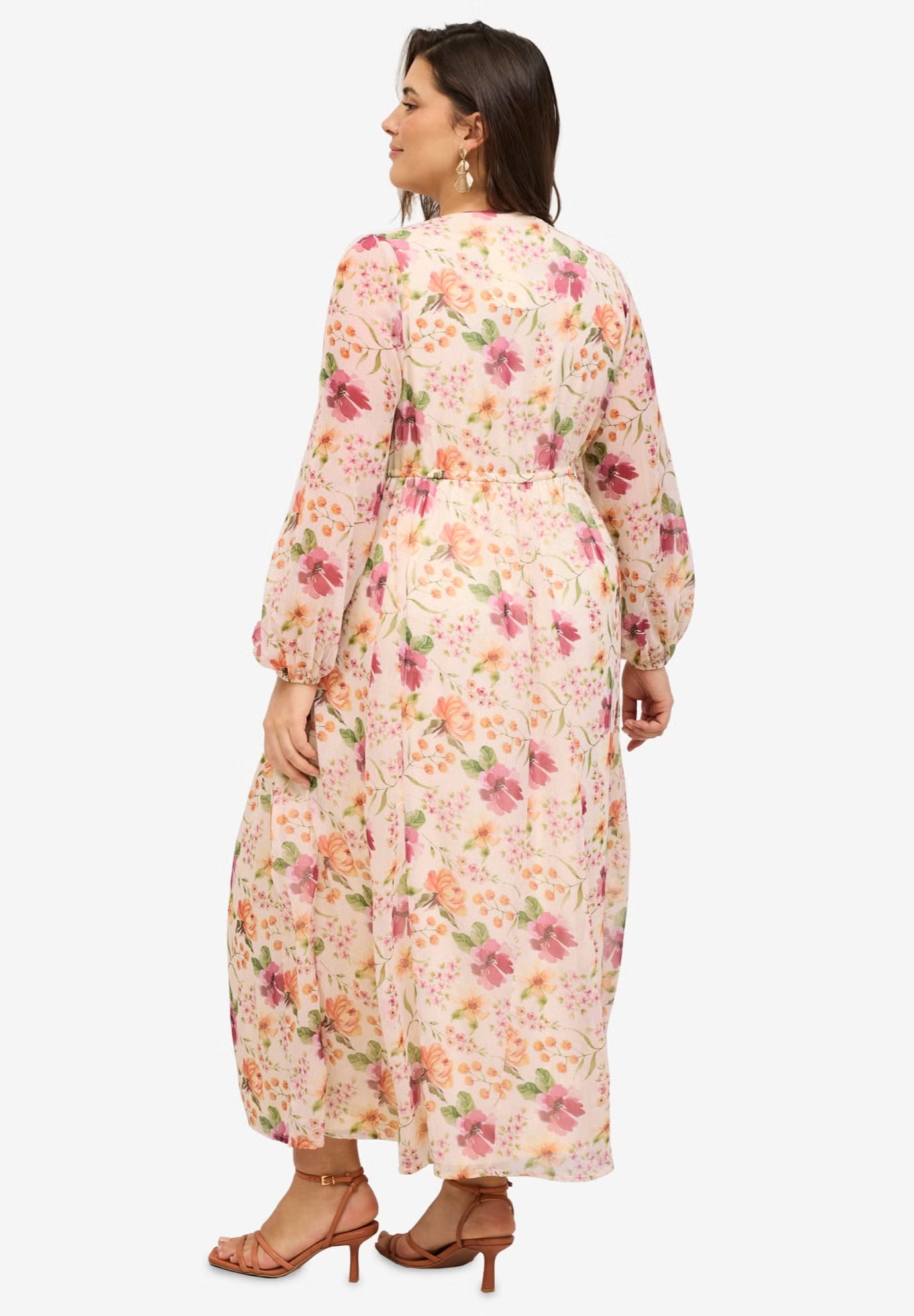 Surplice Georgette Maxi Dress 3 Surplice Georgette Maxi Dress