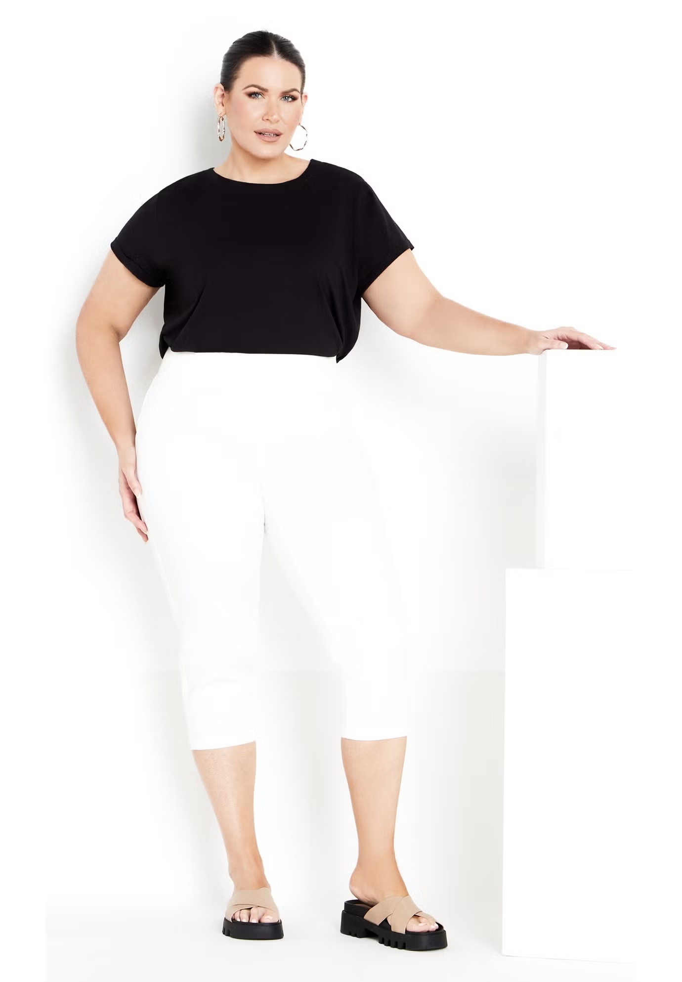 Butter Denim Pull On Crop Jean