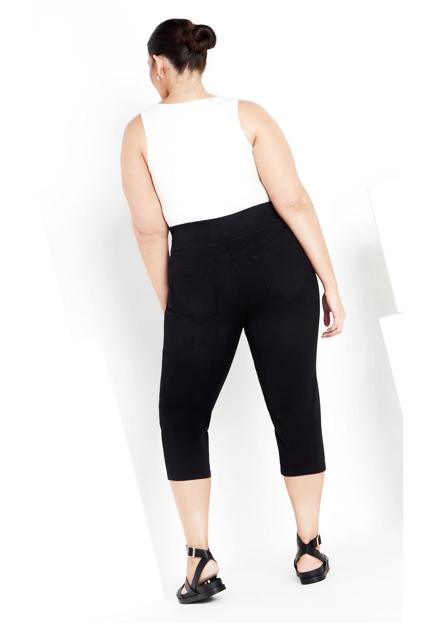 Pull On Cropped Denim Legging 3 Pull On Cropped Denim Legging