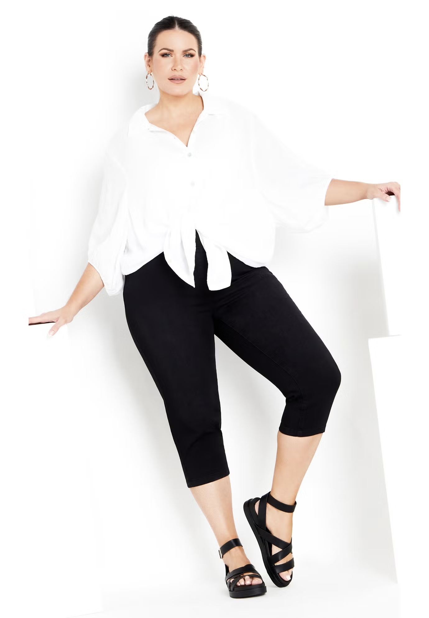 Pull On Cropped Denim Legging 7 Pull On Cropped Denim Legging