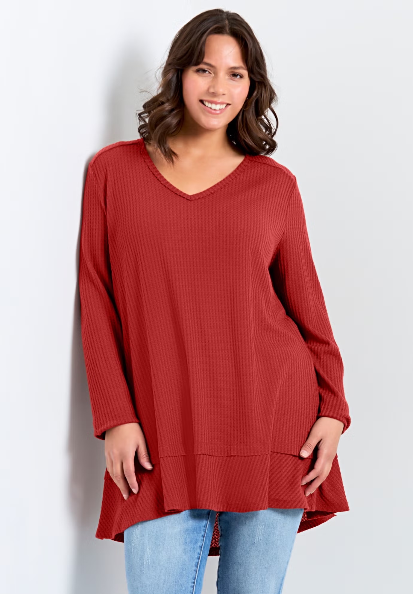Waffle Ruffle Tunic