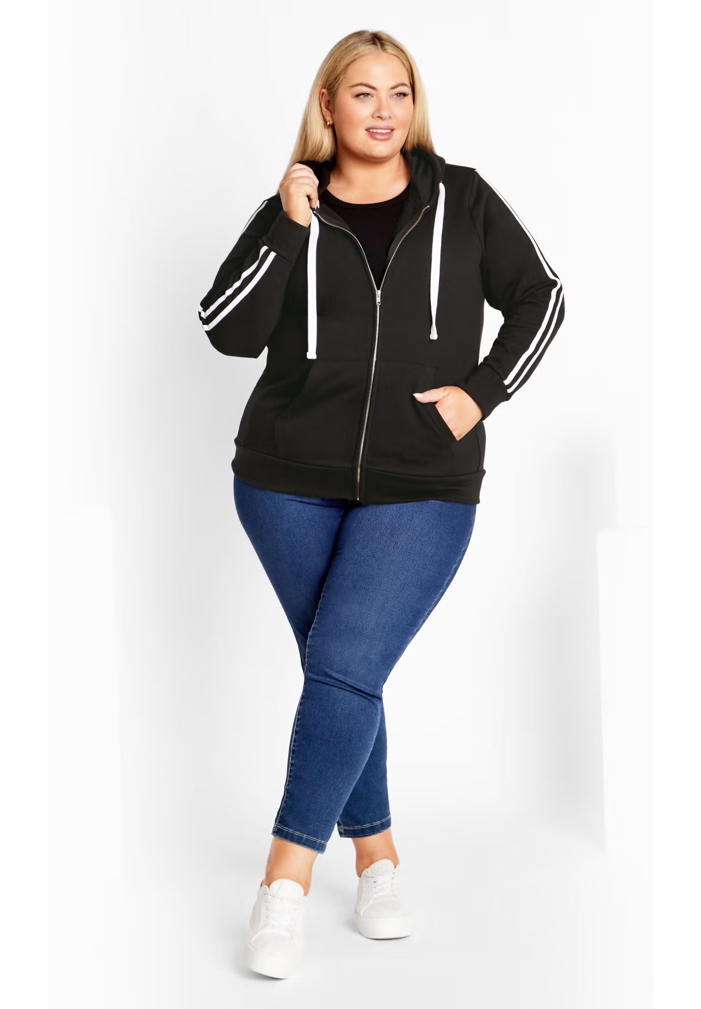 Side Stripe Zip Hoodie 3 Side Stripe Zip Hoodie