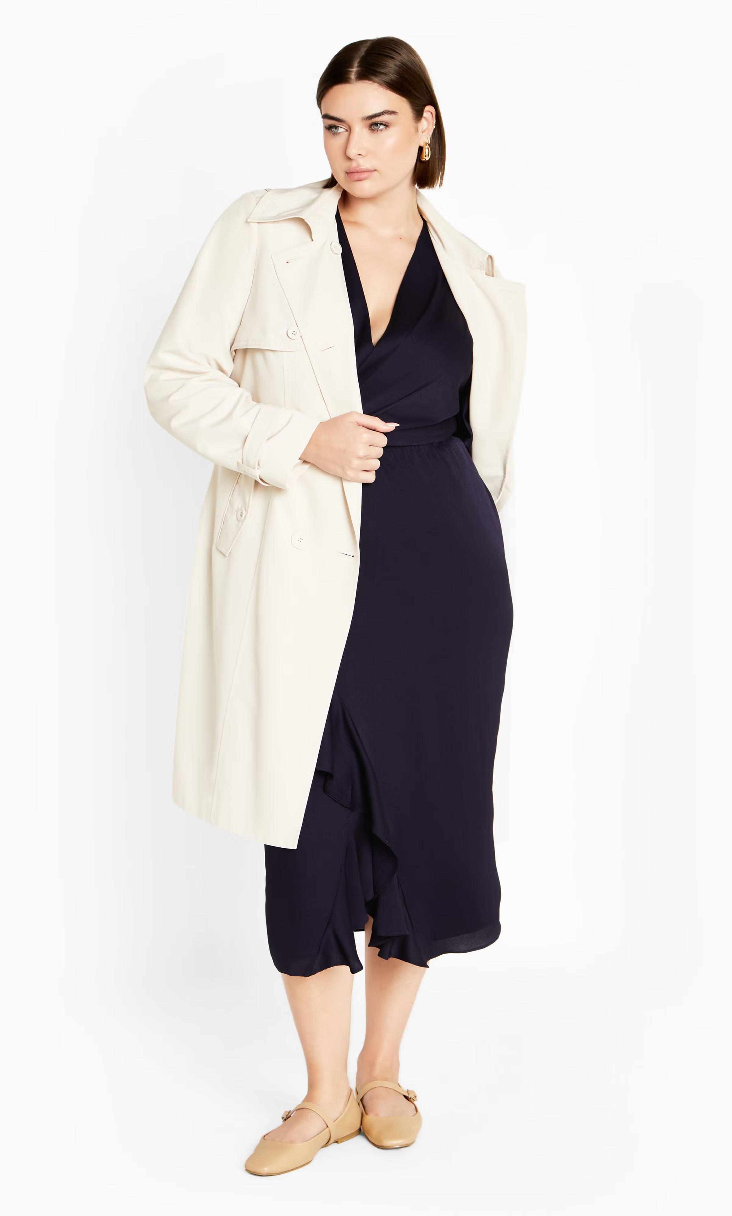 Soft Ruffle Dress - navy 6 Soft Ruffle Dress - navy
