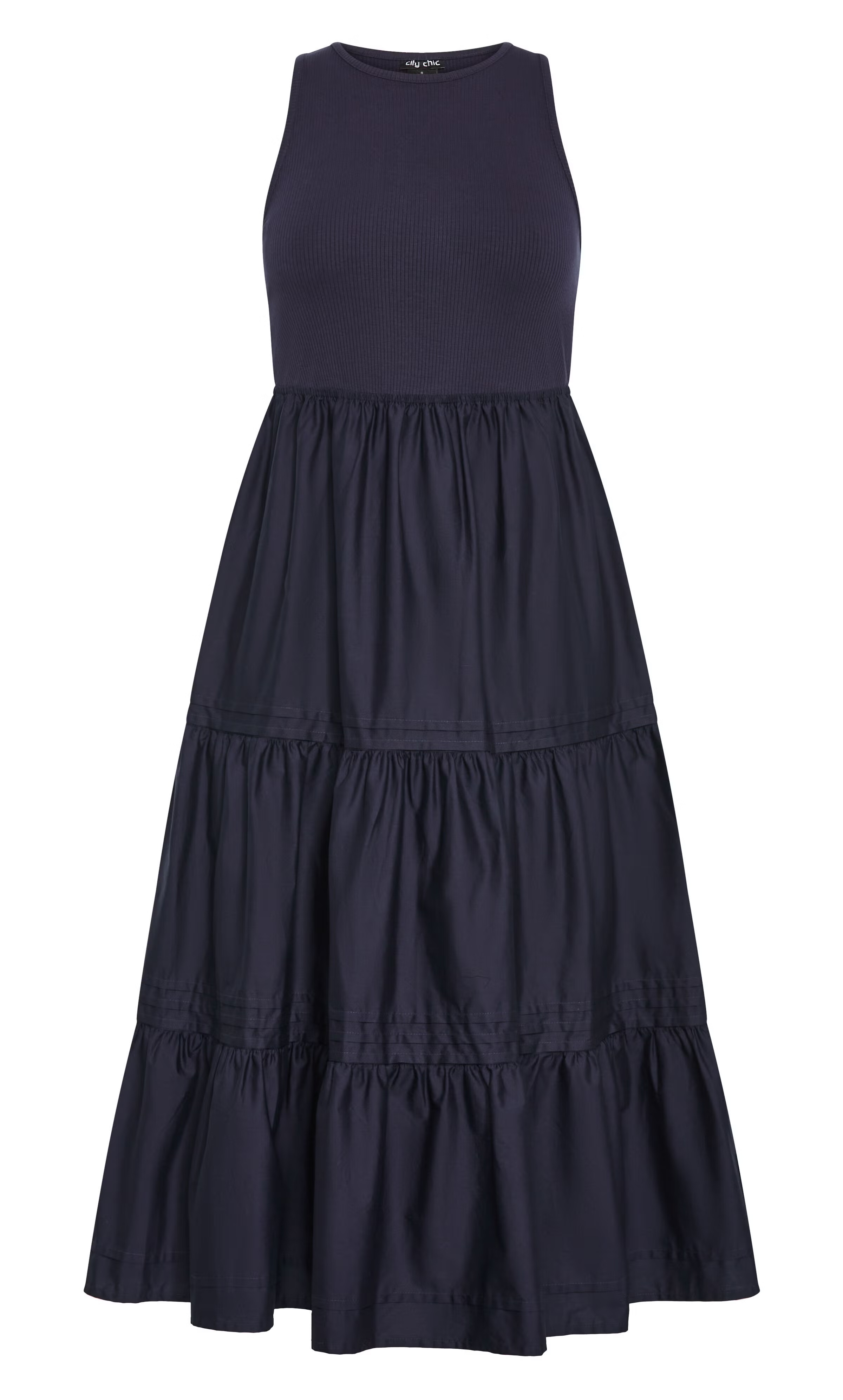 Chelsea Mixed Media Dress - navy 6 Chelsea Mixed Media Dress - navy