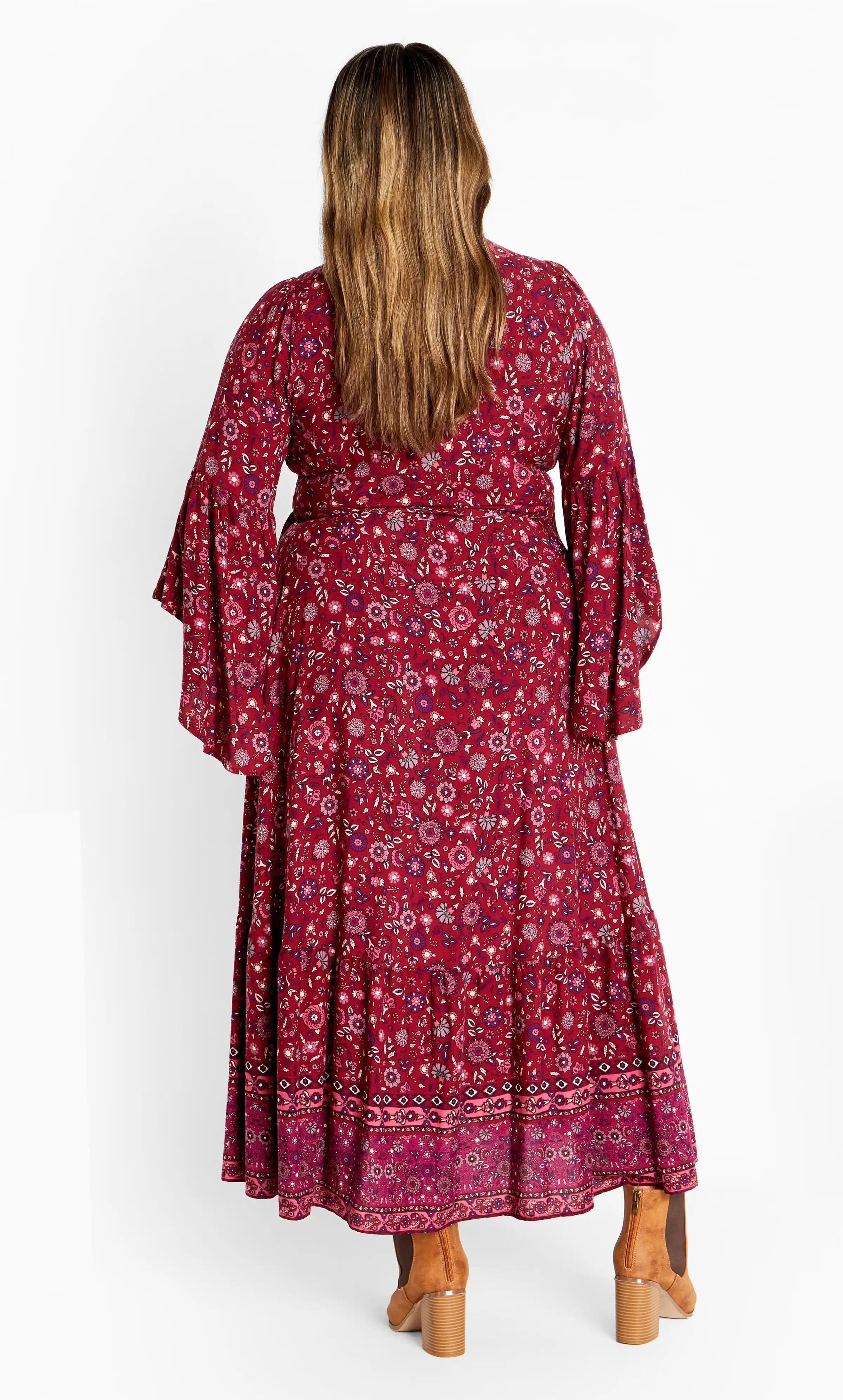 Belle Wrap Maxi Dress - crimson 3 Belle Wrap Maxi Dress - crimson