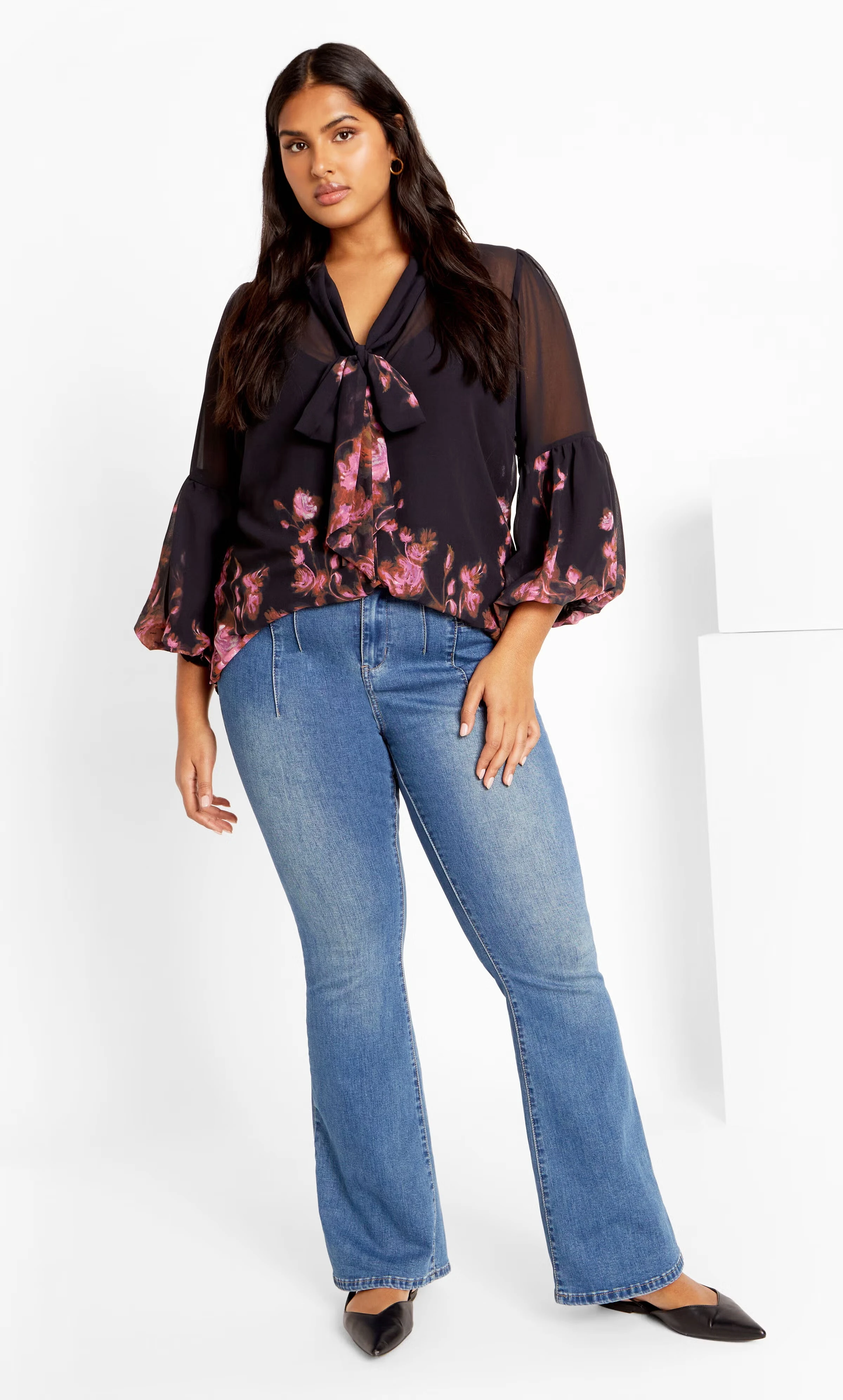 Romance Border Shirt - black 3 Romance Border Shirt - black