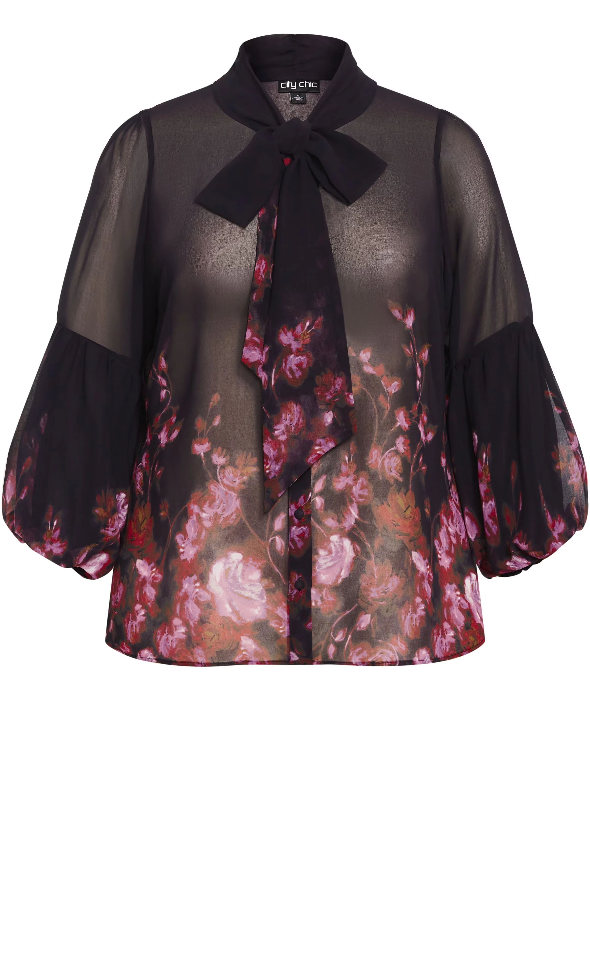 Romance Border Shirt - black 5 Romance Border Shirt - black