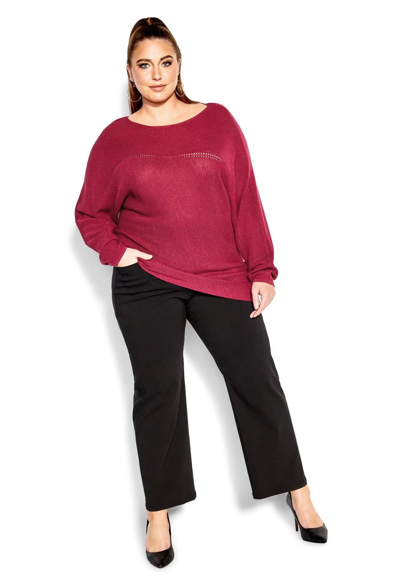 Romance Sweater - sangria 3 Romance Sweater - sangria