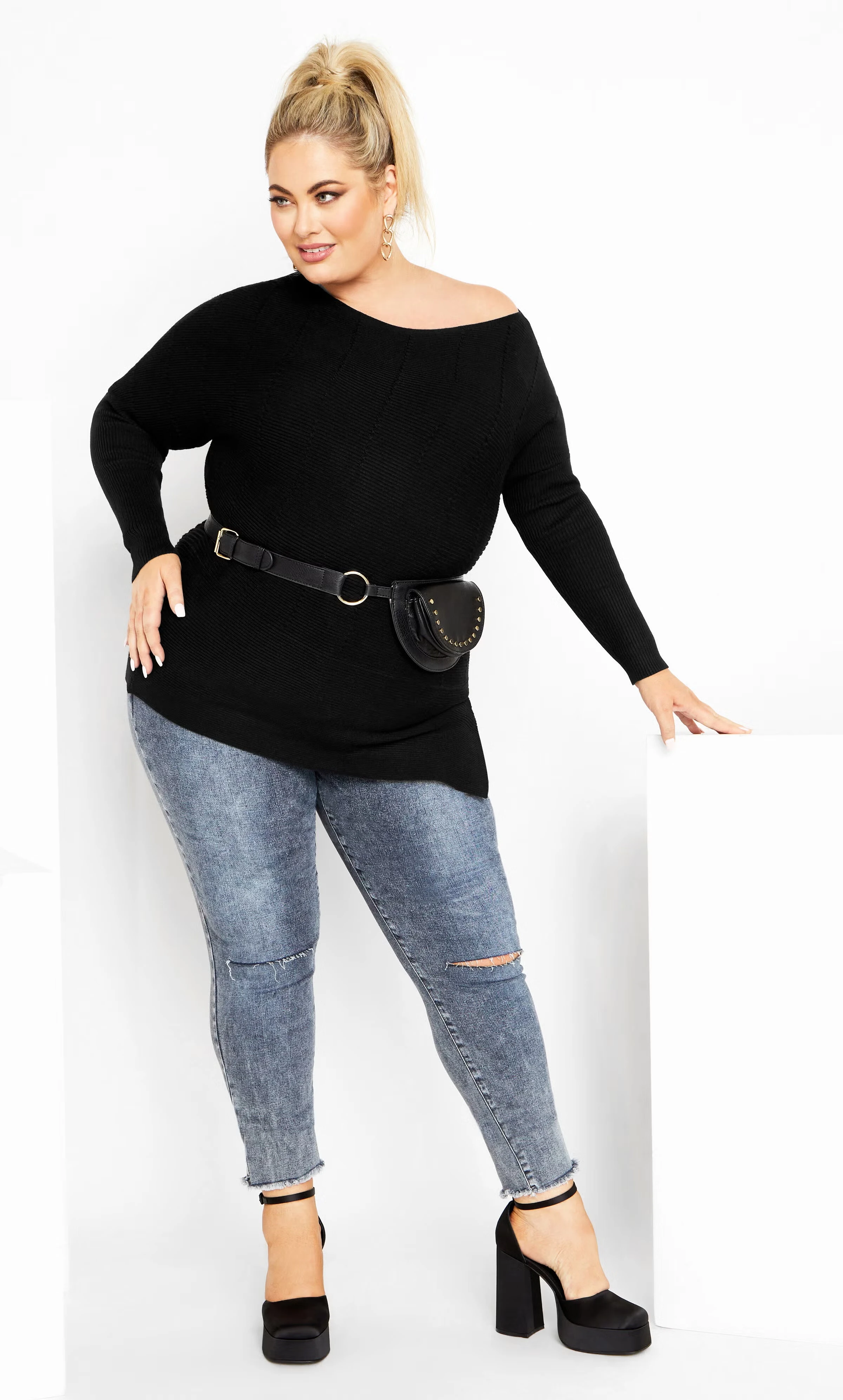 Lean In Sweater - black 4 Lean In Sweater - black