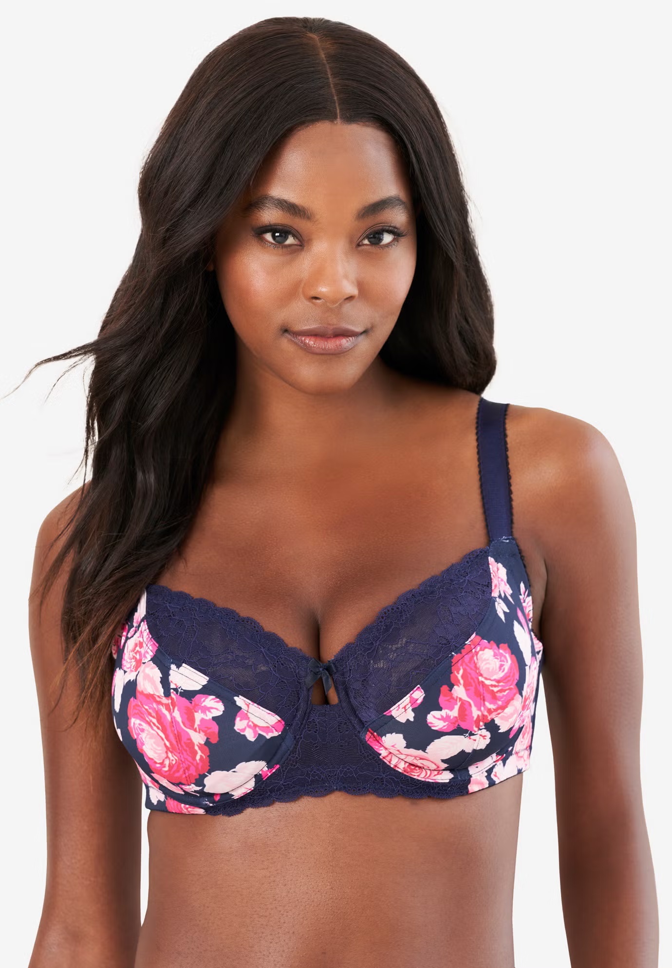 Lace-Trim Underwire Bra 