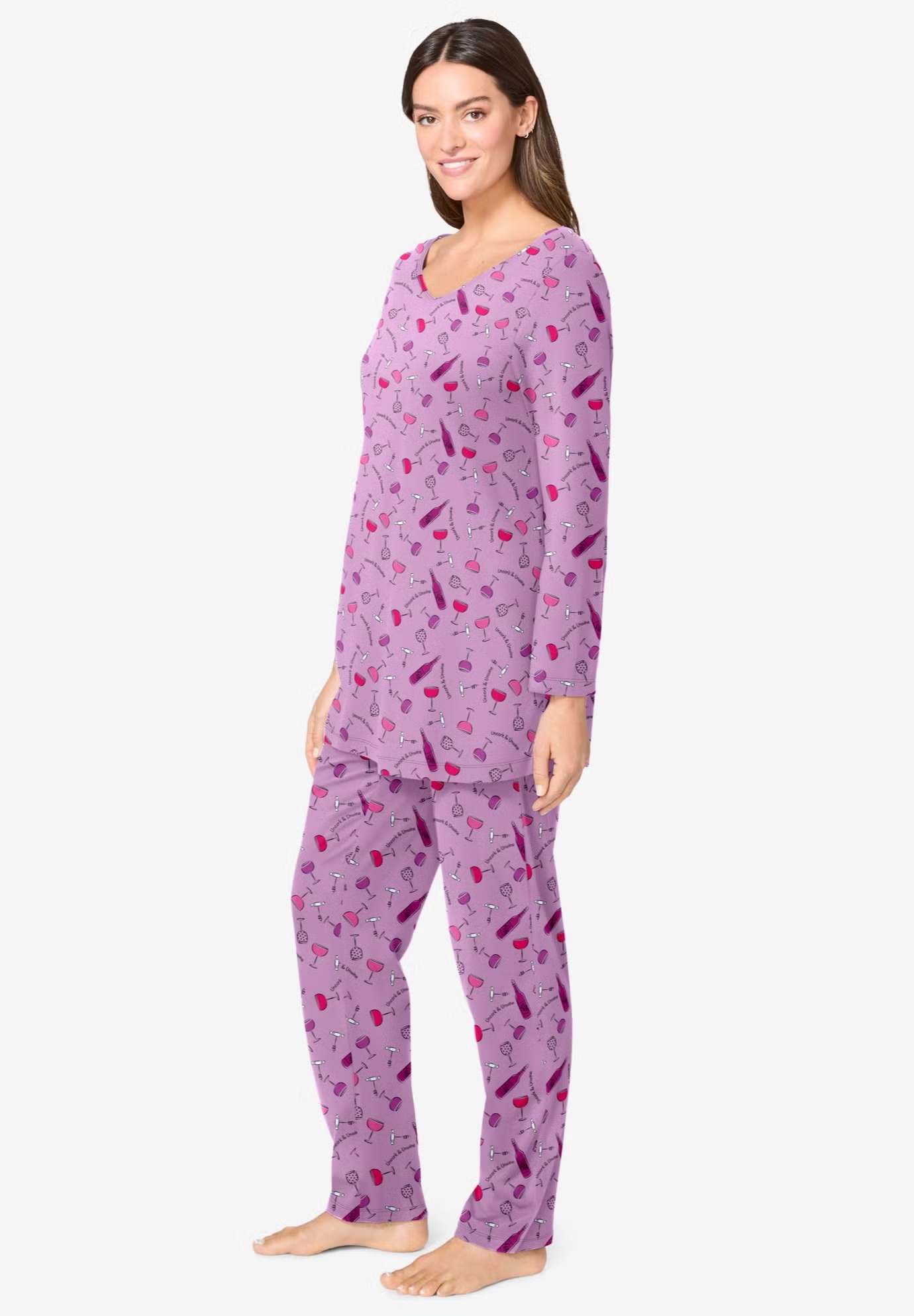 Avenue Body Three-Quarter Sleeve Pajama Set 4 Avenue Body Three-Quarter Sleeve Pajama Set