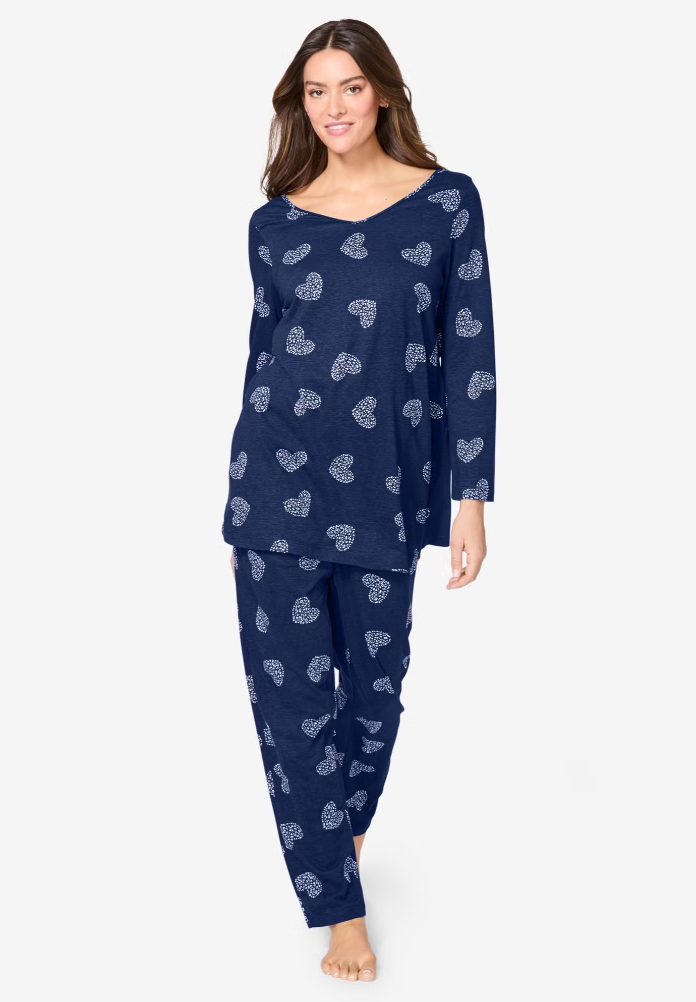 Avenue Body Three-Quarter Sleeve Pajama Set 6 Avenue Body Three-Quarter Sleeve Pajama Set