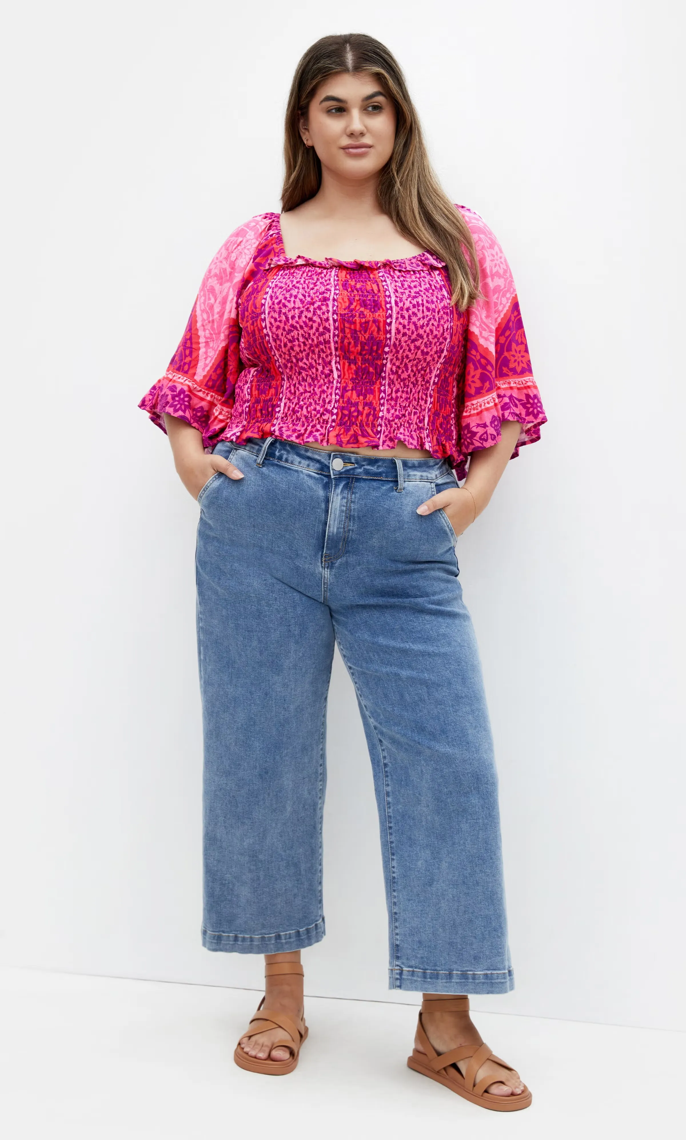 Samara Print Top - magenta 3 Samara Print Top - magenta