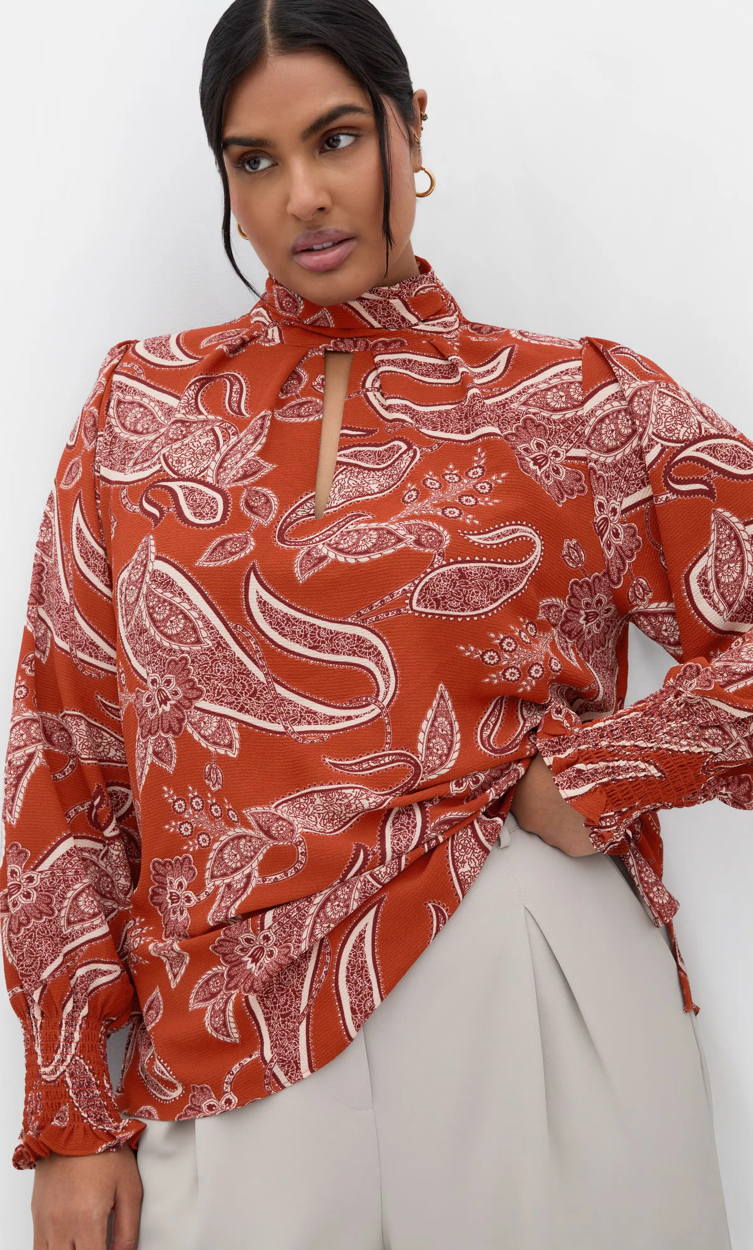 Indie Print Top - ginger