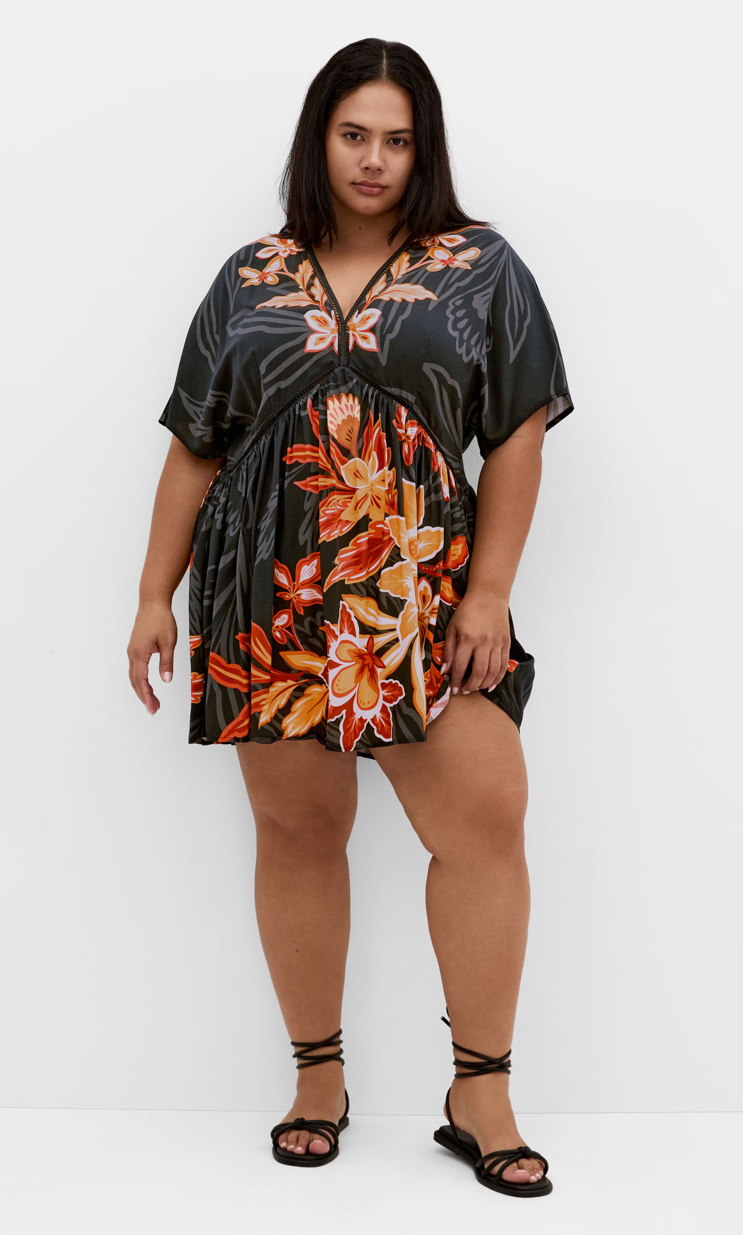 Island Breeze Kaftan - black