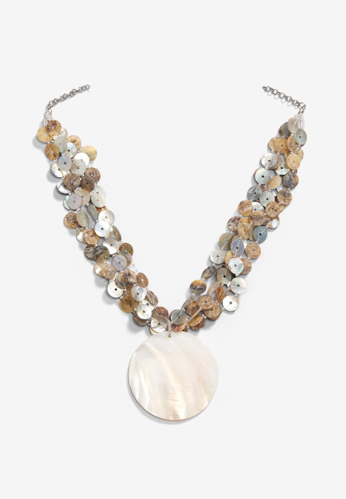 Shell Medallion Necklace 3 Shell Medallion Necklace