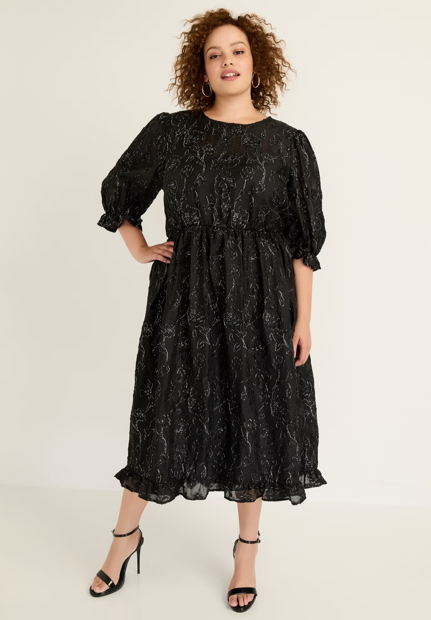 Metallic Jacquard Dress
