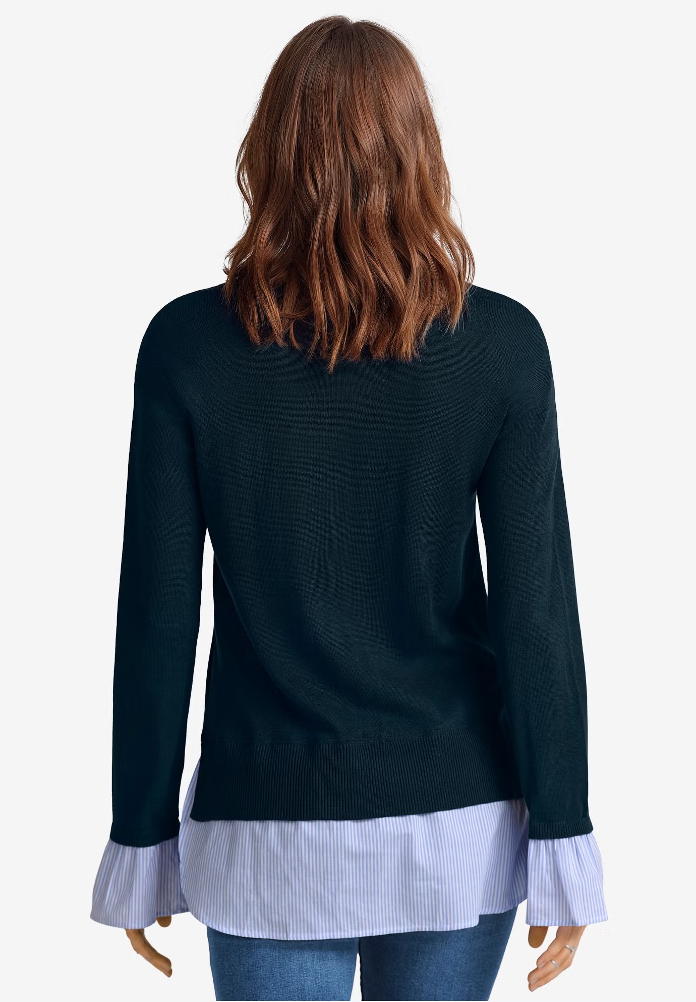 Fine Gauge Layered Pullover 3 Fine Gauge Layered Pullover