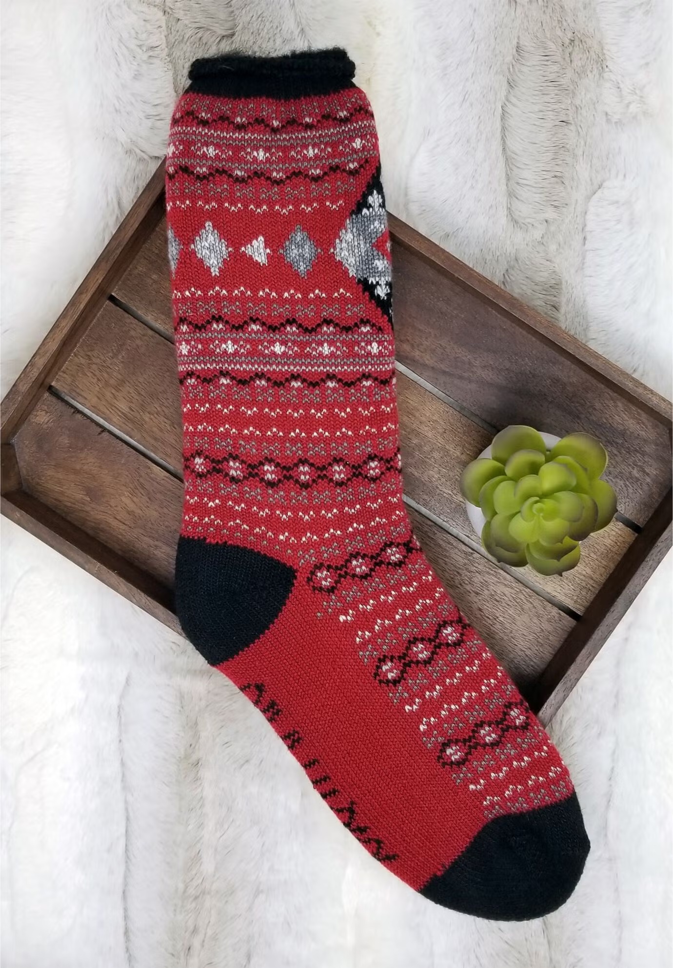 Diamond Fairisle Thermal Socks 3 Diamond Fairisle Thermal Socks