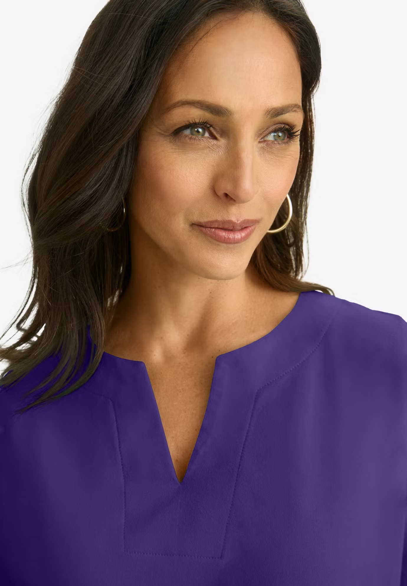 Stretch Cotton Notch Neck Tunic 5 Stretch Cotton Notch Neck Tunic